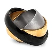 Triple Steel Mens Spinner Ring