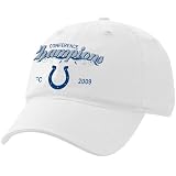 Indianapolis Colts Hat : Reebok Indianapolis Colts Ladies White 2009 AFC Champions Adjustable Slouch