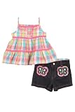 NWT BT Kids Girls 2 pc plaid tank and shorts set 41O47IWC3YL. SL160 Nannette Girls 2 6X Love Roll Cuff Shorts