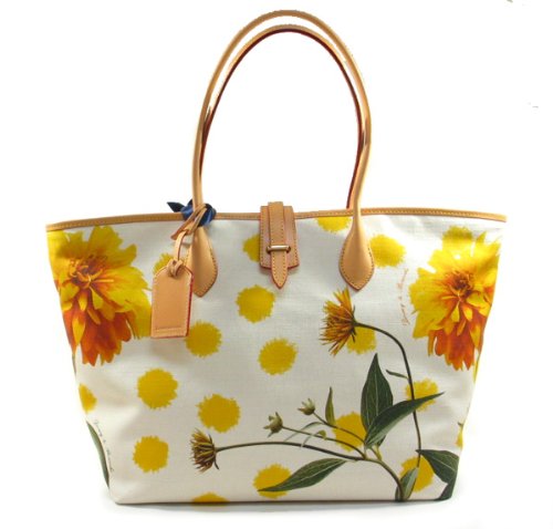 AUTHENTIC DOONEY & BOURKE LARGE CINDY DOUBLE HANDLE FLORAL TOTE (Dahlia)