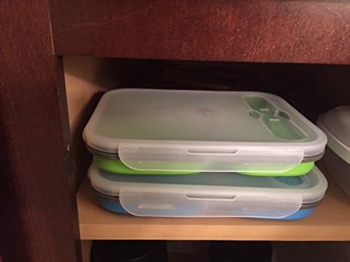 OG Silicone Collapsible Food Container with Lid, Bento Lunch Box, meal prep containers (Pack of 2)