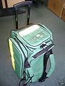 First aid bag, with telescopic handle and wheels.