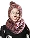 Women Winter Fashion Knit Crochet Hooded Infinity Scarf