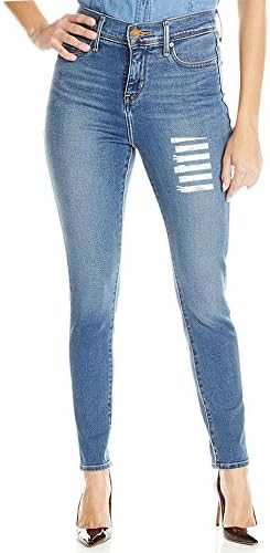 SOSOLO Women's Rock Paper Scissors Mid-Rise Elastic Denim Print Skinny Jean X-Large
