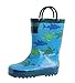 OAKI Toddler Rain Boots - Perfect Kids Rain Boots for Any Weather - Durable Rubber Baby Rain Boots Keep Little Feet Dry, Lightweight Waterproof with Easy-on Handle, Sharks & Turtles, 13 Little Kid