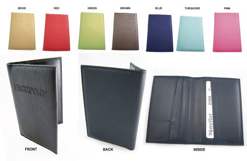 GENUINE LEATHER PASSPORT COVER HOLDER WALLET 8 COLORS
