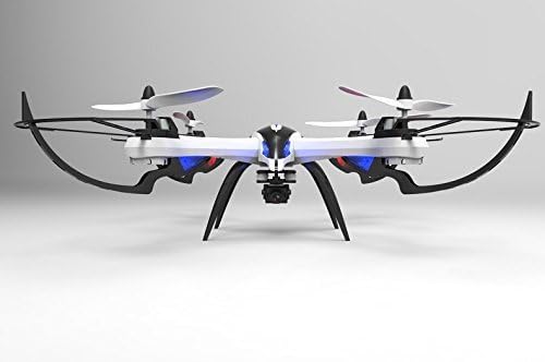 CrazyFire® Tarantula X6 RC Quadcopter, 2.4Ghz 4 Channels 6-axis Gyro Professional Drones Headless Mode RC Helicopter With Wide-angle 5.0MP HD Camera Hyper IOC and 2pcs 7.4V 1200mAh Batteries(Black)