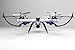 CrazyFire® Tarantula X6 RC Quadcopter, 2.4Ghz 4 Channels 6-axis Gyro Professional Drones Headless Mode RC Helicopter With Wide-angle 5.0MP HD Camera Hyper IOC and 2pcs 7.4V 1200mAh Batteries(Black)