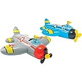 Intex Water Gun Plane Ride-On for Ages 3+ (Colors May Vary), 52 x 51", Blue/Red