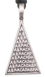 Abracadabra Magic Word Pewter Pendant Necklace