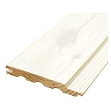 北欧レッドパイン 無垢羽目板 パネリング 本実目透かしV溝 白塗装 12x88x2000mm 10枚入 壁材 天井 腰壁