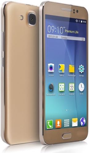 Unlocked 5.0" QHD IPS Android 5.1 MTK6580 Quad Core 604.5~1300.0MHz Dual Sim Smartphone RAM 512MB ROM 4GB WCDMA GPS Phone (Gold)