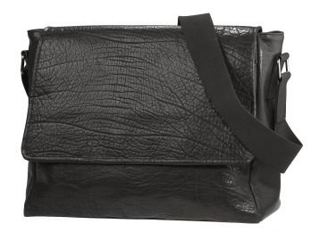 Bodenschatz Leder Messenger Bag XL , Sport, schwarz