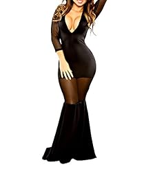 V-neck Mermaid Polyester/Spandex Mesh Pleated Bodycon Dress/Club Dress/Party Dress/Maxi Dress 