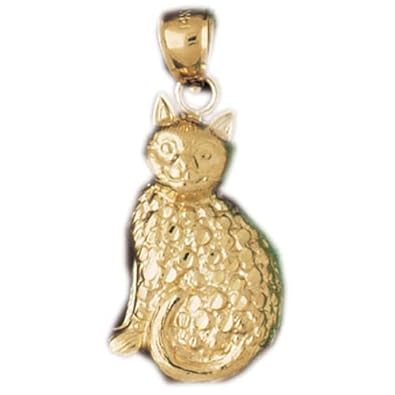 Cheap Girls Jewelry Dazzlers Solid 14k Gold Cat Charm Pendant Available in three colors from jewelsberry (weights: 3.5 grams only) For Sale