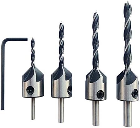 RUIMI Countersink Drill Bits Wood reamer bit Set 4Pcs