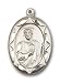 Sterling Silver St. Jude Pendant with Stainless Silver Heavy Curb Chain 24 inch