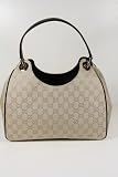 Gucci Handbags Medium Sand Fabric and Brown Leather 257265