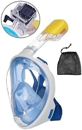 Full Face Easybreath Snorkel-Dive Mask provides Anti Fog Snorkeling-This Snorkel Set comes with Snorkel Bag-The Best Dry Snorkel with GoPro Attachment-MORE FUN-FEEL SAFE-for the whole family