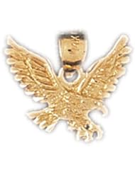 Dazzlers Solid 14k Gold Flying Eagle Charm Pendant Available in three colors from jewelsberry (weights: 0.9 grams only)