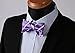 SetSense Men's Stripe Jacquard Woven Self Bow Tie Set