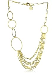 1AR by UnoAerre 18k Gold Plated Oval and Round Multi-Link Necklace