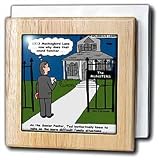 Rich Diesslins Funny Religious Light Cartoons - Difficult Pastoral Home Visists - Tile Napkin Holders