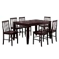 7 Pc Wood Dining Set - Espresso