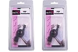 2 Pack!! New Vis.Pro Retractable USB 2.0 Data Transfer Cable for PSP