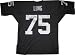 Howie Long Autographed/Hand Signed Mitchell & Ness Oakland Raiders Black Jersey with HOF 00 Inscript