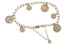 14K Yellow Gold Easywear Magnetic Link Bracelet w/ Coin Charms, 7 inch