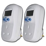 Greenbrook 7 Day 24hr Digital Electronic Plug In Timer Twin Pack