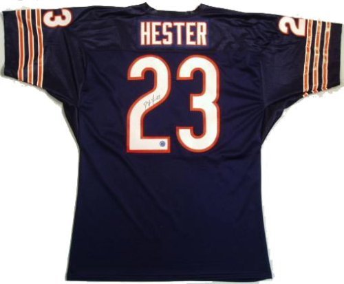 Devin Hester Autographed Navy Custom Jersey