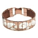 South Western Etched Copper & Silver Link Bracelet