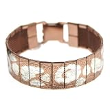 1928 Jewelry South Western Etched Copper & Silver-Tone Link Bracelet
