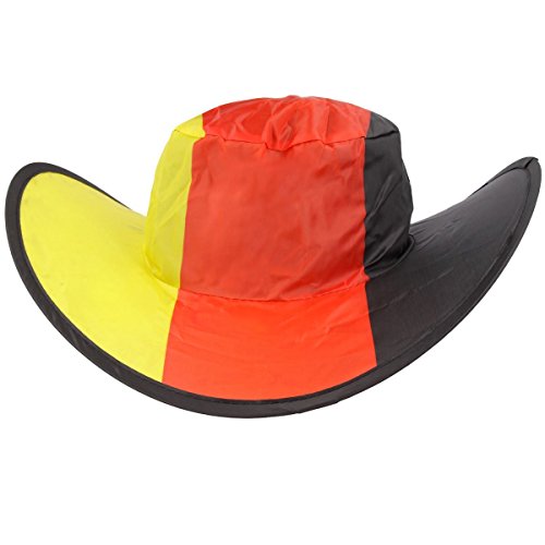 Fanartikel, Fanset Deutschland EM, WM, Fanpaket zur Europameisterschaft 2016, Schminke, Fahnen, Brille, Pfeife, Hut, Autofahne, Bandana, Tattoos, Fingernägel, Caxirola … (Klapphut)