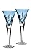 Waterford Lismore Jewels Collection Aquamarine Toasting Flute Pair