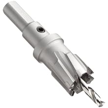 Jancy Slugger Carbide-Tipped Annular Cutter, Uncoated (Bright) Finish, 1/2" Shank with Flats, , 3/16" Depth