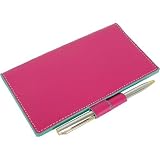 Azalea Turquoise Solid Colors Baekgaard Leather Brights Checkbook Cover & Pen, Genuine Leather