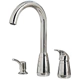 Price Pfister 52650CC Contempra Single-Handle Kitchen Faucet with Pull-Down Spout Sprayer and Soap Dispenser, Chrome