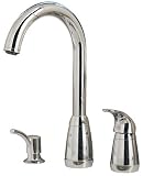 Price Pfister 52650CC Contempra Single-Handle Kitchen Faucet with Pull-Down Spout Sprayer and Soap Dispenser, Chrome