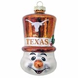 NCAA Glass Top Hat Snowman Ornament
