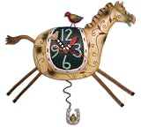 Horse Play Pendulum Wall Clock by Michelle Allen Designs