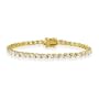 18K Gold over Sterling Silver Marquise Cut CZ Tennis Bracelet