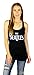 The Beatles Womens Long Racerback Tank Top Black