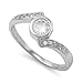 (ARCZ104090) Silver Engagement Ring, Designed with title=