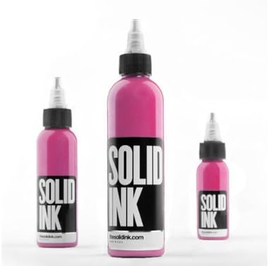 SOLID Tattoo Ink -FUCHSIA- 1oz Bottles -Tattoo Supplies-