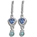 Sterling Silver Neptune and London Blue Topaz Earrings by Sajen