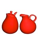 sengWare Grace Creamer and Sugar Bowl Set, Pimento