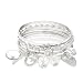 G by GUESS Multi Charm Bangle Set, SILVER